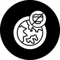 Severe Hunger and Famine Response Glyph Circle Inverted vector