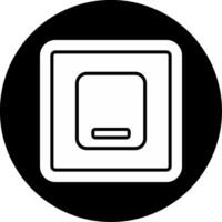 Dual Mode Power On Off Switch Glyph Circle Inverted vector