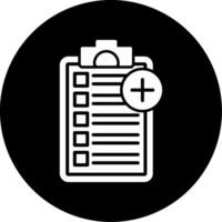 Task Addition in Team Workspace Glyph Circle Inverted vector
