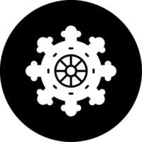 Ship Rudder Navigation Symbol Glyph Circle Inverted vector