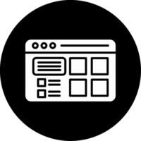 Mobile App UIUX Integration Glyph Circle Inverted vector