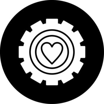 Enhancing Social Skills through Guided Interaction Glyph Circle Inverted vector