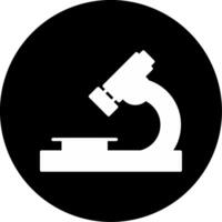 High Precision Medical Microscope Glyph Circle Inverted vector