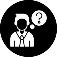 Creative Problem Solving Strategy Glyph Circle Inverted vector