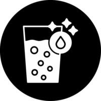 Clean and Safe Drinking Water Access Glyph Circle Inverted vector