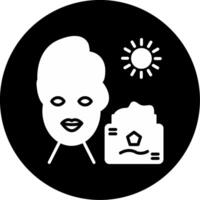 Lightweight Day Hydration Cream Glyph Circle Inverted vector