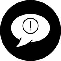 Mention in Post Alert Glyph Circle Inverted vector