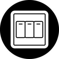 Functional Electrical Control Buttons Glyph Circle Inverted vector