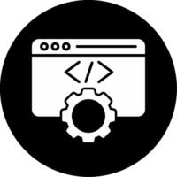 Drag and Drop Website Builder Glyph Circle Inverted vector