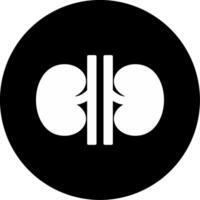 Kidney Function Health Check Glyph Circle Inverted vector