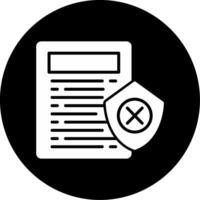 Insurance Claim Denial Notification Icon Glyph Circle Inverted vector