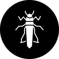 Swarming Desert Locust Glyph Circle Inverted vector