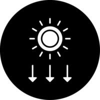 Consecutive Days of Intense Heat Waves Glyph Circle Inverted vector