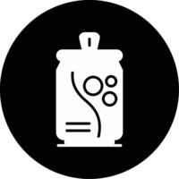 Refreshing Cold Soft Drink Cup Glyph Circle Inverted vector