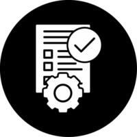 Fulfillment Logistics Solution Glyph Circle Inverted vector