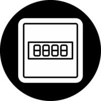 Multi Port Wall Power Sockets Glyph Circle Inverted vector
