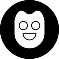 Hacker Mask on Man Face Glyph Circle Inverted vector