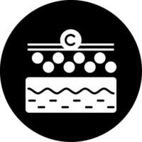 Collagen Molecule Structure Detail Glyph Circle Inverted vector