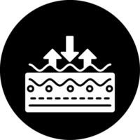 Skin Elasticity Indicator Glyph Circle Inverted vector