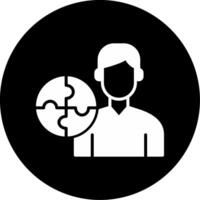 Diagnostic Support for Asperger Traits Glyph Circle Inverted vector