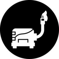 Respiratory Nebulizer Device Glyph Circle Inverted vector