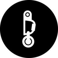Fixed Wall Bolt for Climbing Routes Glyph Circle Inverted vector