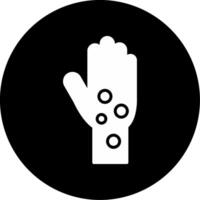 Rash Relief for Inflamed Skin Glyph Circle Inverted vector