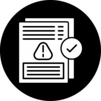 Risk Management and Prevention Strategy Glyph Circle Inverted vector