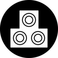 Ceramic Floor Tiles Stack Glyph Circle Inverted vector
