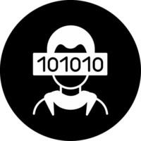 Disguised Man in Trench Coat Glyph Circle Inverted vector