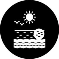 Subsurface Water Under Soil Layer Glyph Circle Inverted vector