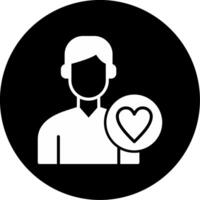 Emotional and Community Support Network Glyph Circle Inverted vector