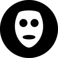 Korean Style Sheet Mask Glyph Circle Inverted vector