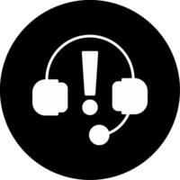 Technical Issue in Support Delivery Glyph Circle Inverted vector