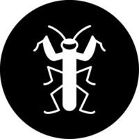 Predatory Praying Mantis Glyph Circle Inverted vector