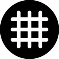 Steel Mesh Wire Grid Glyph Circle Inverted vector