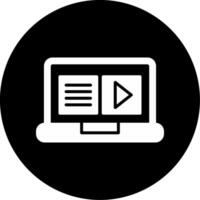 Digital Content Marketing Strategy Glyph Circle Inverted vector