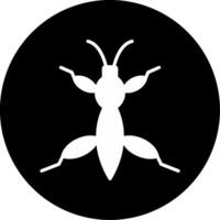 Leaf Shaped Forest Insect Glyph Circle Inverted vector