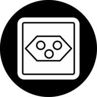 Type J Swiss Socket Plug Glyph Circle Inverted vector