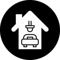Emergency Temporary Shelter Support Glyph Circle Inverted vector
