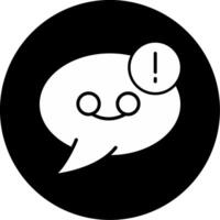 Voicemail Received Alert Glyph Circle Inverted vector