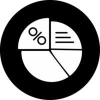 Company Dividend Distribution Chart Glyph Circle Inverted vector