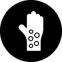 Irritated Skin Rash Area Graphic Glyph Circle Inverted vector