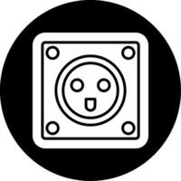 Type K Danish Socket Plug Glyph Circle Inverted vector