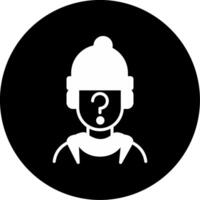 Anonymous Industrial Worker Symbol Glyph Circle Inverted vector