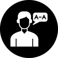 Tools and Strategies for Speech Therapy Glyph Circle Inverted vector