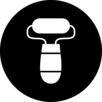 Jade Face Roller Tool Glyph Circle Inverted vector