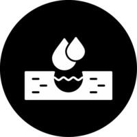 Universal Water Drop Symbol Glyph Circle Inverted vector