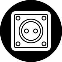 Type C Europlug Wall Connector Glyph Circle Inverted vector