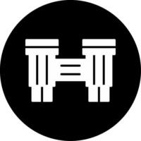 Binoculars for Distant View Glyph Circle Inverted vector